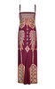 Wedge Weave Embellished Silk Maxi Dress