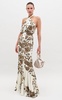 Raisa Printed Halter Gown