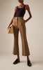 Cropped Cotton Flare Pants