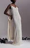 Scarf-Detailed Cotton Crochet Maxi Dress