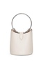 Ring-Handle Leather Bucket Bag