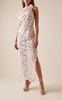 Rosette-Detailed Lace Maxi Dress