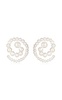 Spiral 14K Gold-Plated Pearl Earrings