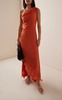 Copitas Asymmetric Silk Chiffon Maxi Dress