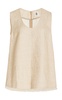 Debbia Raw-Edge Linen-Blend Top