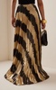 Unfolding Tropics Pleated Maxi Skirt