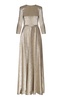 Creyentes Metallic Plissé Maxi Dress