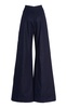 High-Rise Cotton-Blend Flared Pants