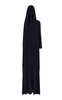 Hood-Detailed One-Shoulder Jersey Maxi Dress