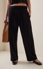 Penny Pleated Cotton-Modal Straight-Leg Pants