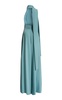 Pleated Stretch-Crepe Wide-Leg Jumpsuit