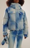 Ciel Bleu Denim-Print Down Ski Jacket