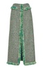 Fringed Boucle Tweed Maxi Skirt