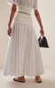 Stella Knit-Trimmed Cotton-Poplin Maxi Skirt