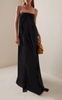 Estelle Bow-Detailed Taffeta Maxi Dress