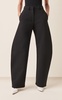 Rounded Wool Wide-Leg Pants