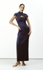 Collared Satin Midi Dress