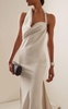 Desires Beaded Twill Asymmetric Gown