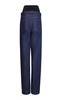 Knit-Band Stretch High-Rise Straight-Leg Jeans