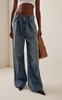 Candy Rigid Pleated Wide-Leg Jeans