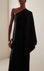 Sparrow Asymmetric Silk Cady Maxi Dress