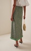 Fringed Boucle Tweed Maxi Skirt