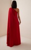 Asymmetric Georgette Maxi Cape Dress