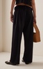 Penny Pleated Cotton-Modal Straight-Leg Pants