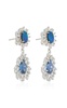 One-of-a-Kind 18K White Gold Sapphire, Opal and Diamond Earrings