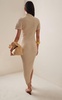 Chrysta Asymmetric Ribbed-Knit Cotton Dress