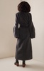 Barring Plush Wool-Blend Robe Coat