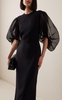 Danielle Puff-Sleeve Cady Maxi Dress