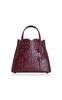 Mina 20 Laser-Cut Leather Top Handle Bag