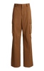 Mid-Rise Cotton Wide-Leg Cargo Pants