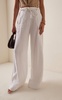 Otras Noches Belted Linen Flared-Leg Pants