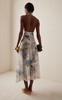 Flower-Detailed Sequined Floral Halter Dress