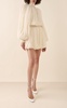 Belted Fringed Wool-Blend Mini Skirt