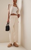 Pleated Cotton Wide-Leg Pants