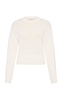 Ribbed-Trim Cotton-Blend Sweater