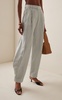 Lorenzo Striped Linen-Blend Pleated Wide-Leg Pants