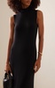 Lauren Sleeveless Jersey Turtleneck Maxi Dress