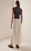 Mina Leather and Wool-Cashmere Maxi Dress