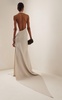 Desires Beaded Twill Asymmetric Gown