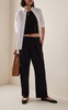 Penny Pleated Cotton-Modal Straight-Leg Pants