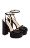 satin platform 135mm sandals