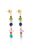 Rock My World 18K Gold-Plated  Multi-Stone Earrings