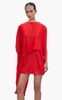 Silk Chiffon Asymmetrical Wind Mini Dress