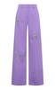 Crystal-Embellished Cotton-Blend Wide-Leg Pants