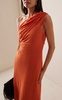 Copitas Asymmetric Silk Chiffon Maxi Dress