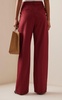 Sbiru High-Rise Wool Wide-Leg Pants